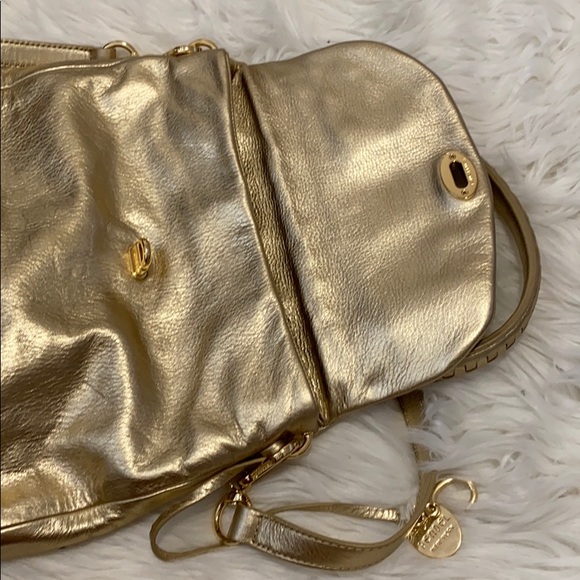 Henri Bendel Metallic Gold Crossbody Bag - Picture 6 of 7